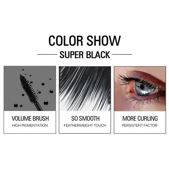 2020 high quality4D curling thick makeup waterproof 3d silk fiber mascara for extend eyelashes