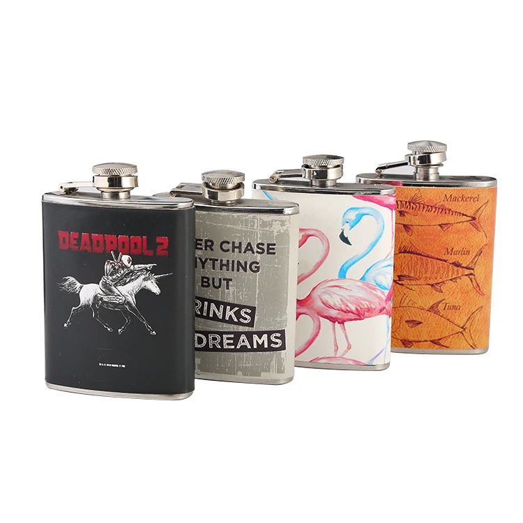 JH059 standard size hip flask manufacturer stainless steel single wall flask hip flask for men