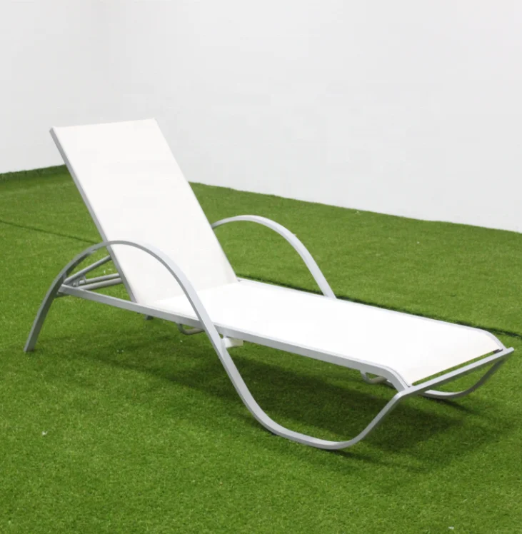 Factory aluminum mesh fabric sling textile beach sun bed