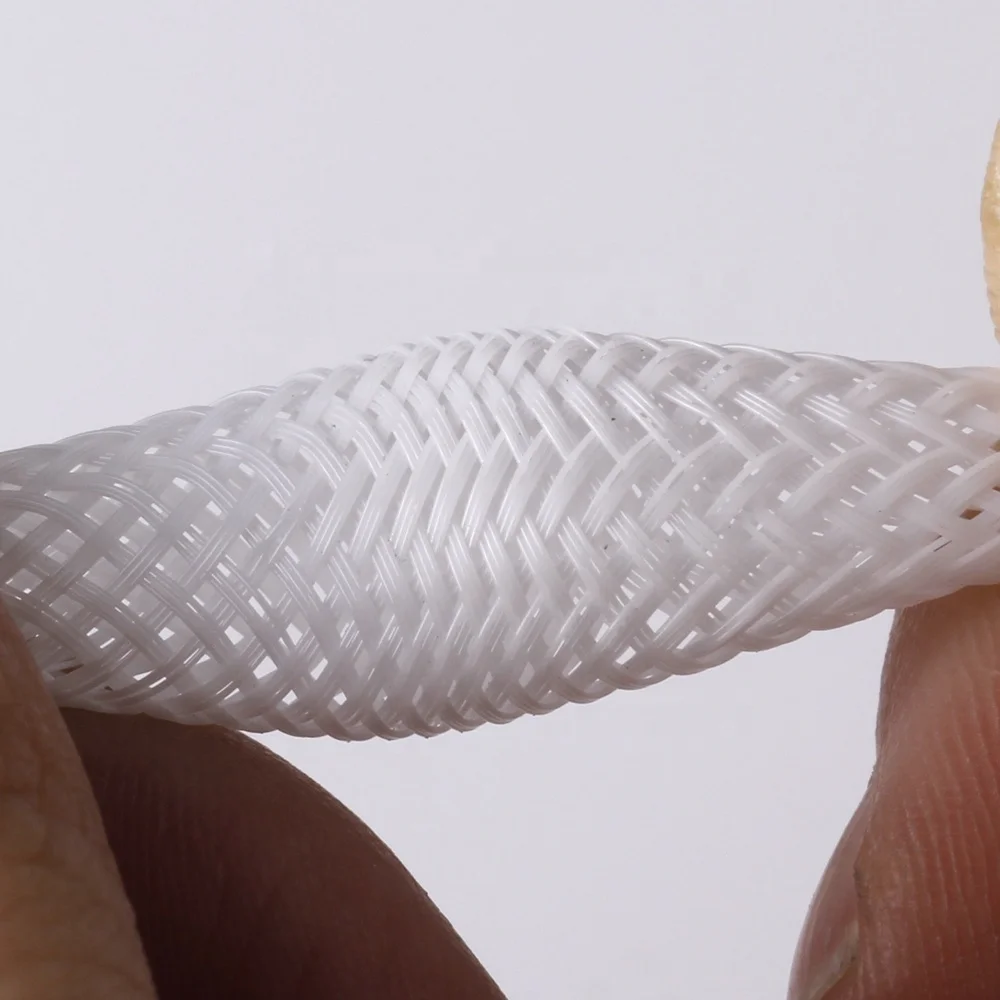 4MM White Braided Sleeve for Wires Protection