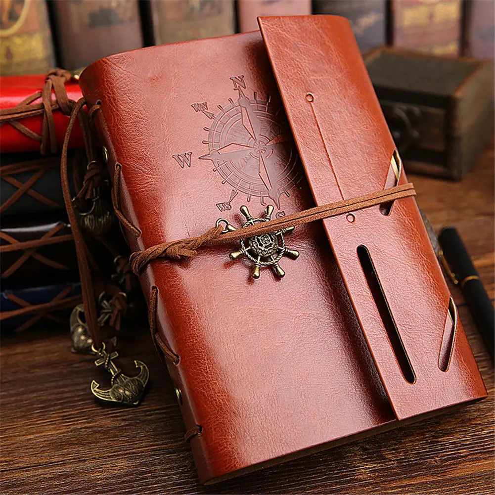 Vintage classic retro leather journal notebook for gift