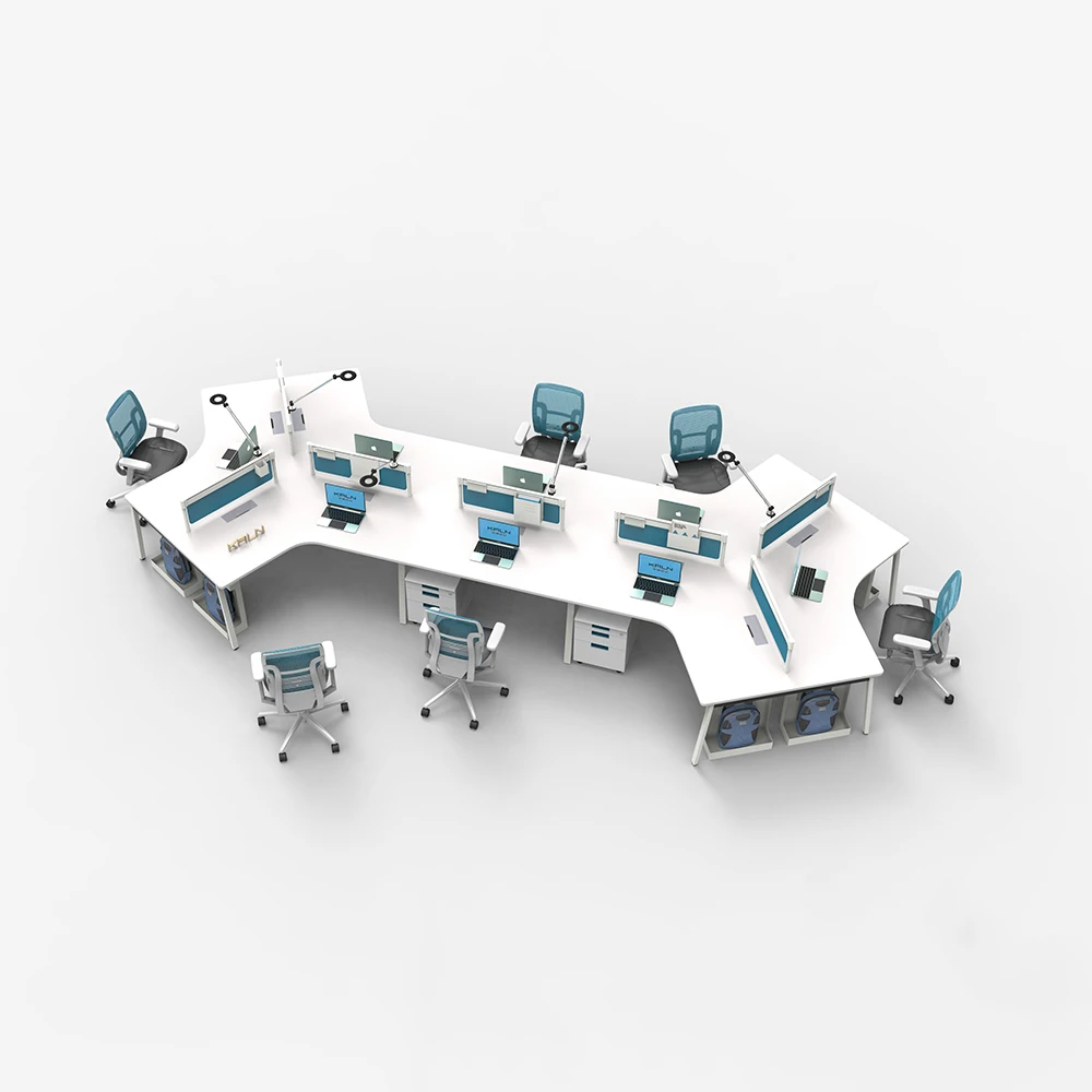 Factory direct selling customized green material aluminum base panel open screen modular workstation