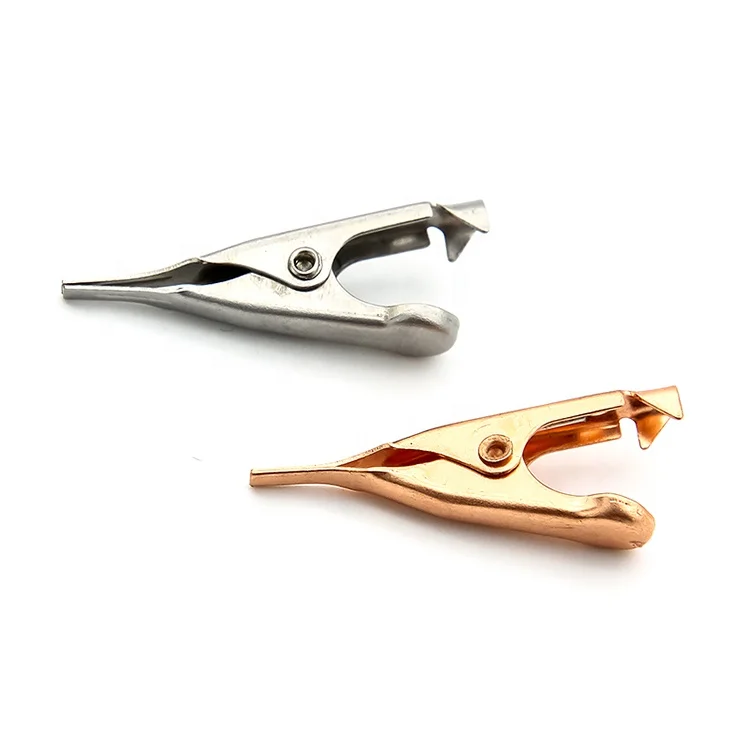Wholesale Mini Small Solid Copper Metal Alligator Clips Crocodile Clamps for Medical Clip