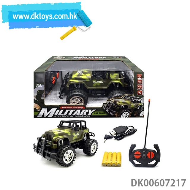 Military Car RC Toys Remote Control Vehicle 1:18 4CH RC Car With Light