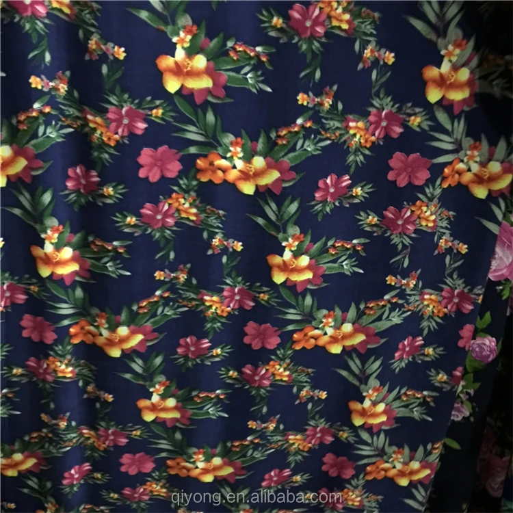 Мягкая на ощупь 100% вискоза, гладкая тканая Реактивная ткань с принтом для платья для девочек