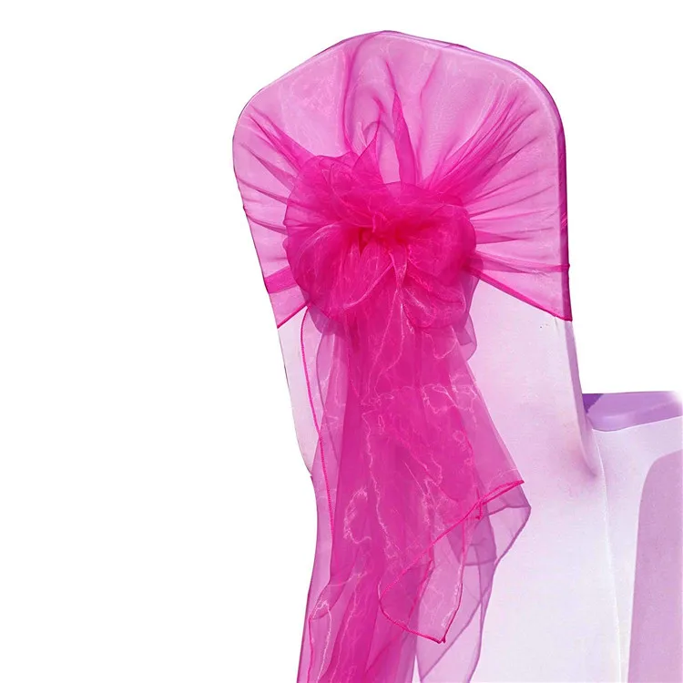 Organza Hood Sashes Chair Sashes/Bows Hoods sash for Wedding/Chair Sashes