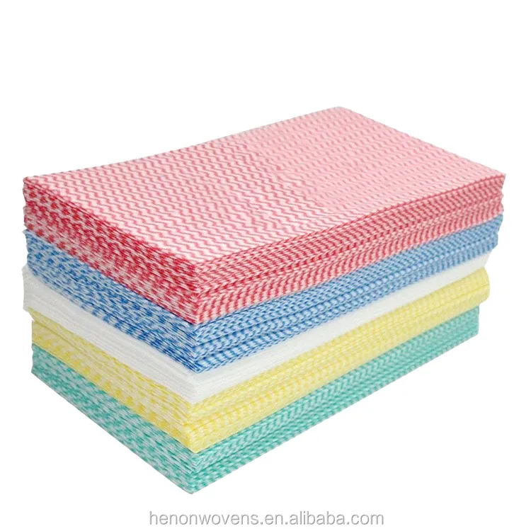 wholesale wavyline 70% polyester 30% viscose fabric kitchen cleaning cloths wipe