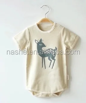 
New design organic cotton short sleeve baby romper 
