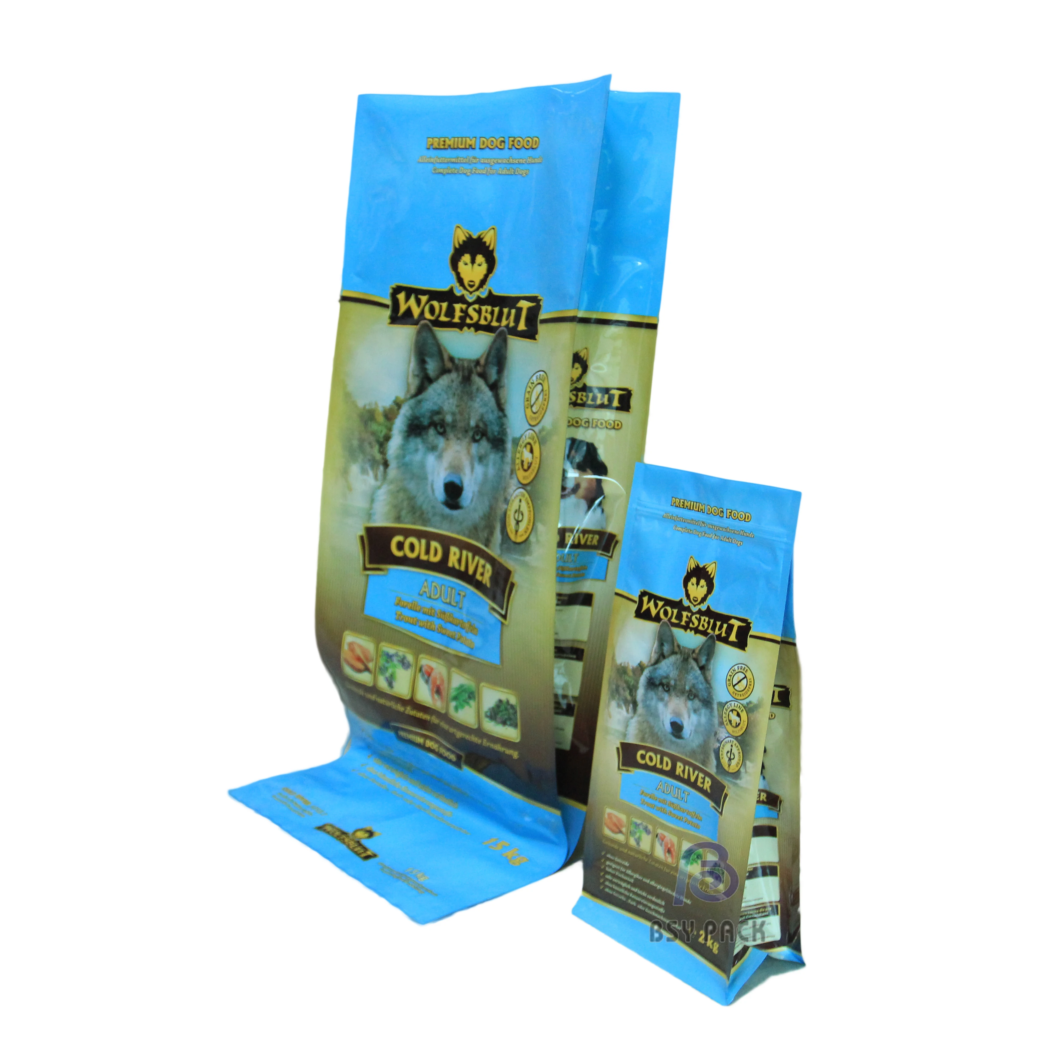 
2018 hot sale recyclable plastic 50kg dog food packaging bag 