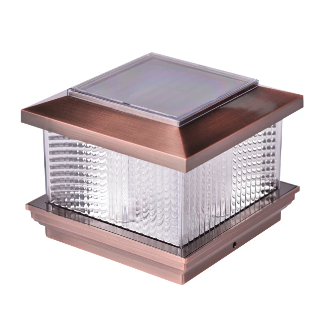 Outdoor Modern Pillar Design Jardin Luz Outdoor Gate High Quality Plastic Solar Light For Fence Post Cap