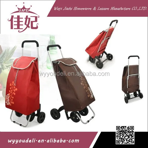 2019 Сделано в Китае новый дизайн Складная мини маленькая азиатская фруктовая овощная четырехколесная Тележка для покупок тележка