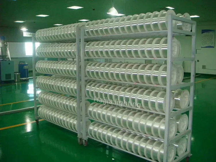 2mm 2.5mm 3mm Polymethymethacrylate plastic illumination bare fiber optic cable spool for star drooping fiber optic lighting