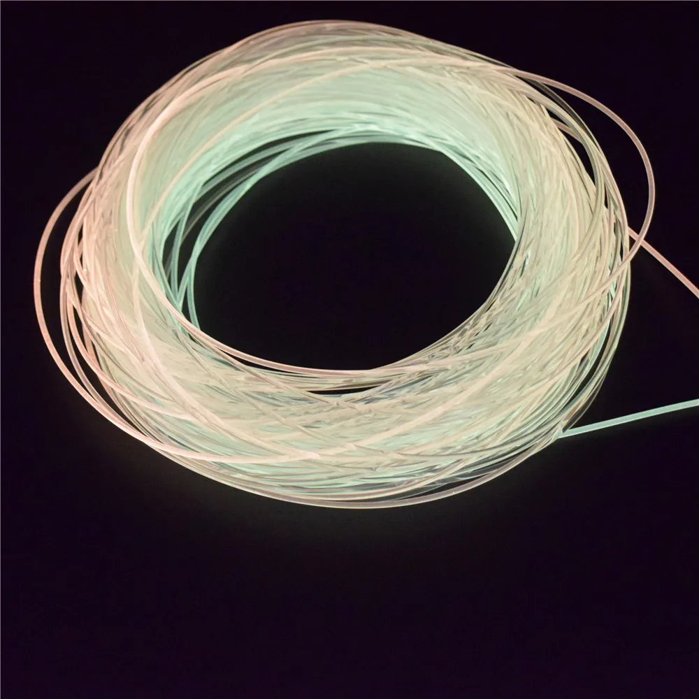 6mm Diameter Plastic Solid Side Glow Fiber Optic Light For Swimming Pool, Floor, Cinema Decoration