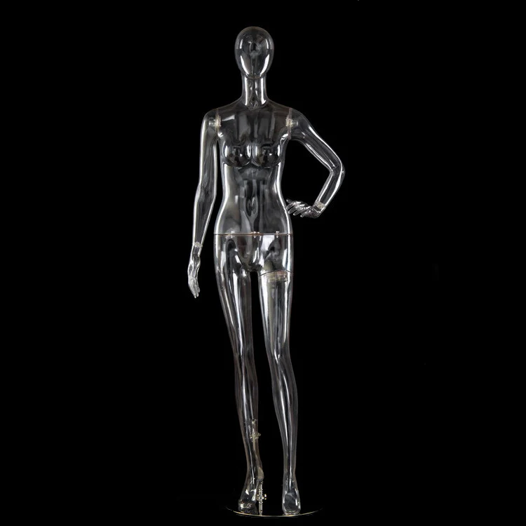 top level female transparent mannequin for lingerie display