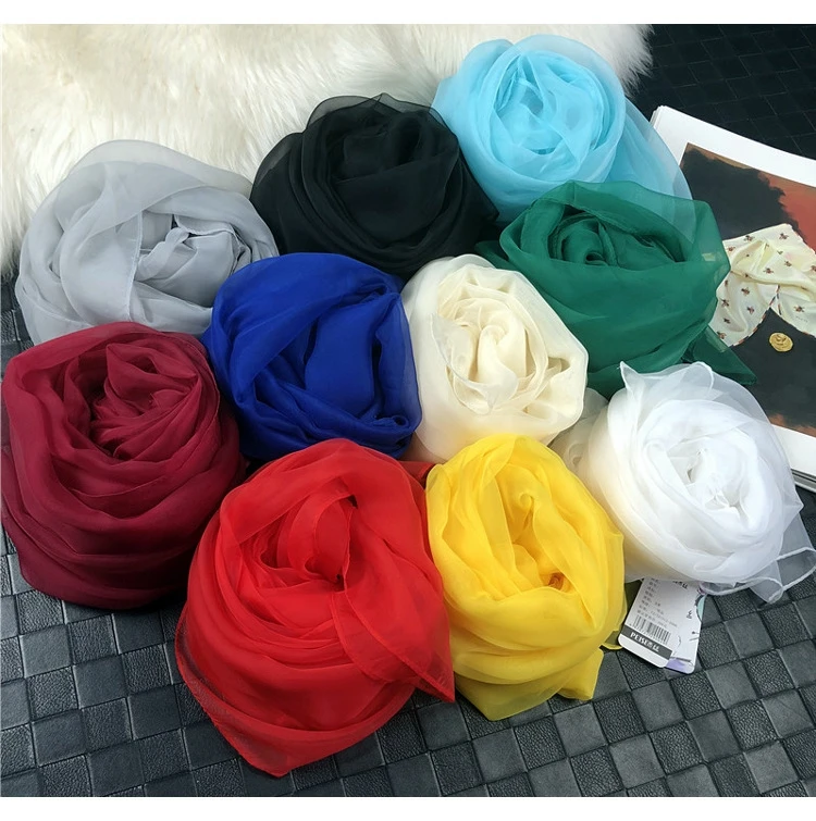 Чистые шелковые шарфы для окрашивания шелковистые шарфы в наличии Шелковый шарф