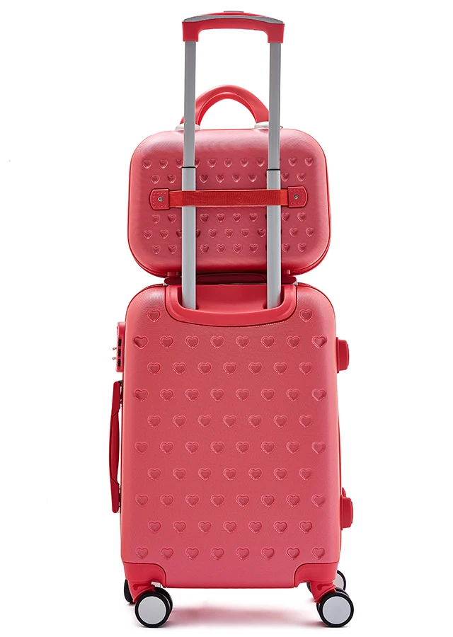
Women Suitcase set ABS Cartoon Travel Box Rolling Trolley Hard case bag Hello Kitty Luggage bag 