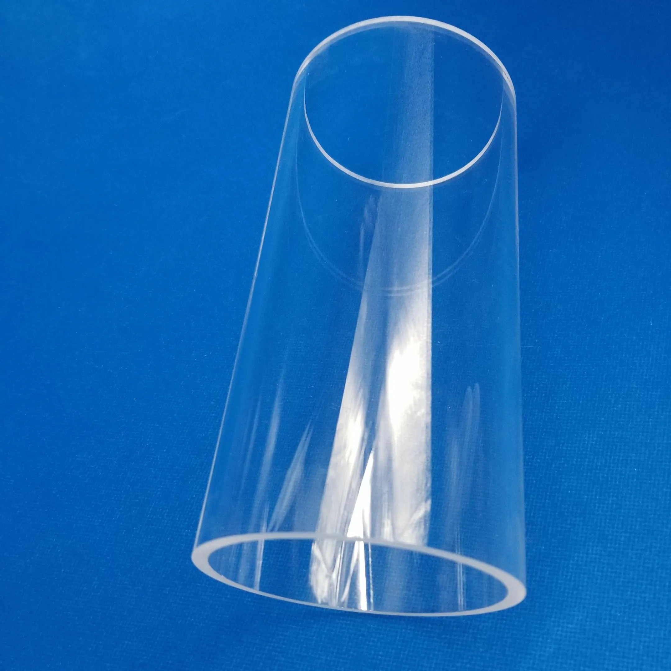High Pressure Fused Silica Large Diameter Transparent Quartz Glass Tube For UV Lamp