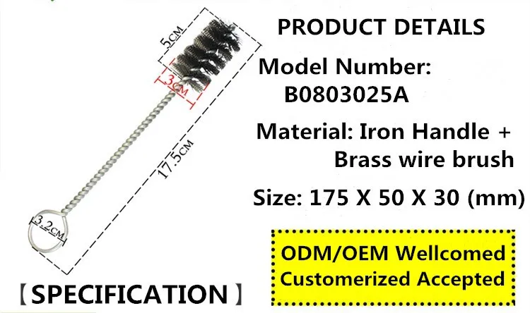 Hot sale Deburring Tube Brass Copper Steel Wire Cleaning Brush