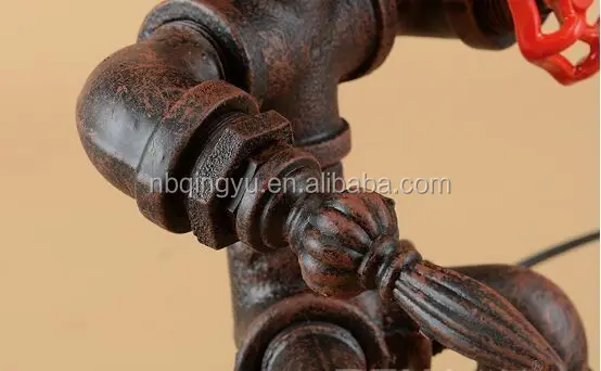 
Nova Retro style creative robot lamp antique water pipe table lamp 