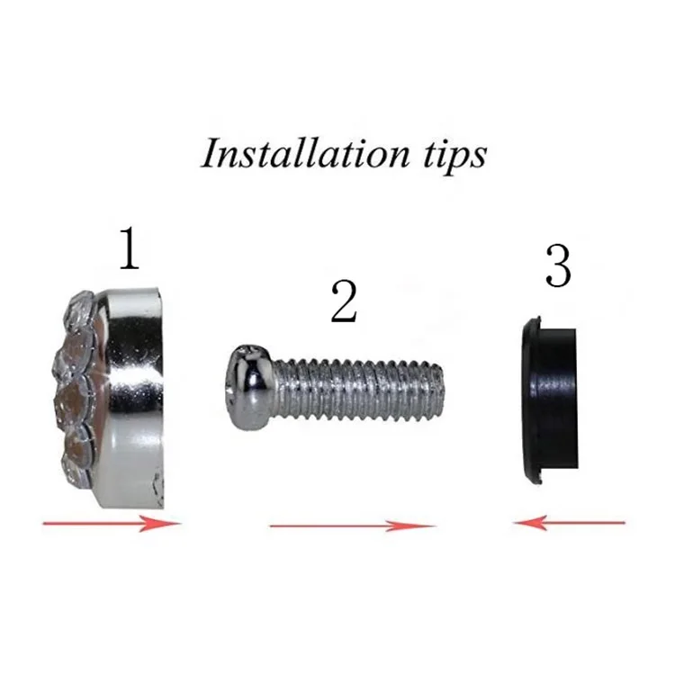 Hot Sale Rhinestone License Plate Frame with bow For US Cars