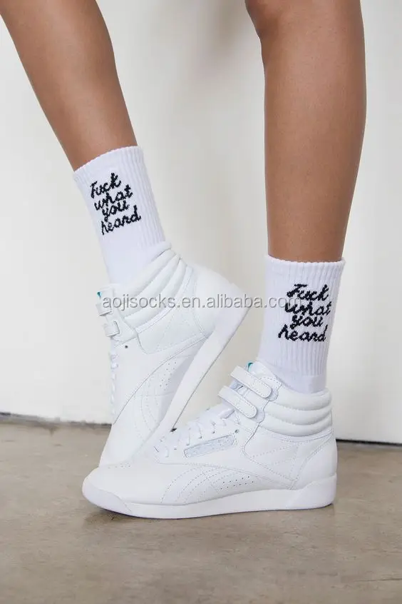 AJ1807 White High Quality Wholesale Custom Cotton Sexy Japan Teen Young School Girl Tube Socks