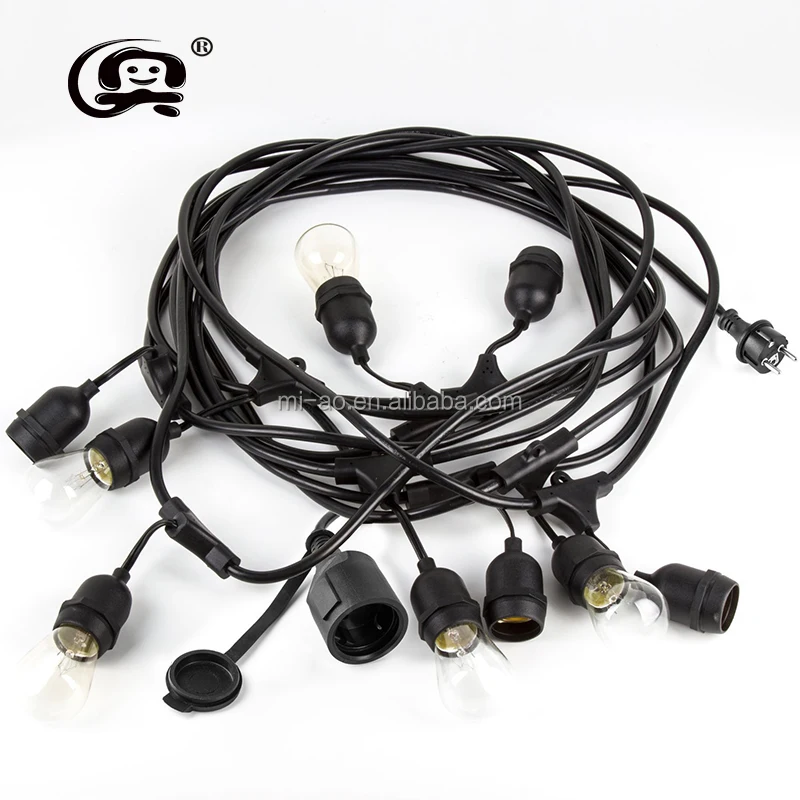Waterproof Ip65 Lighting Outdoor Xmas Christmas Light Custom Length 110V Festoon string lights