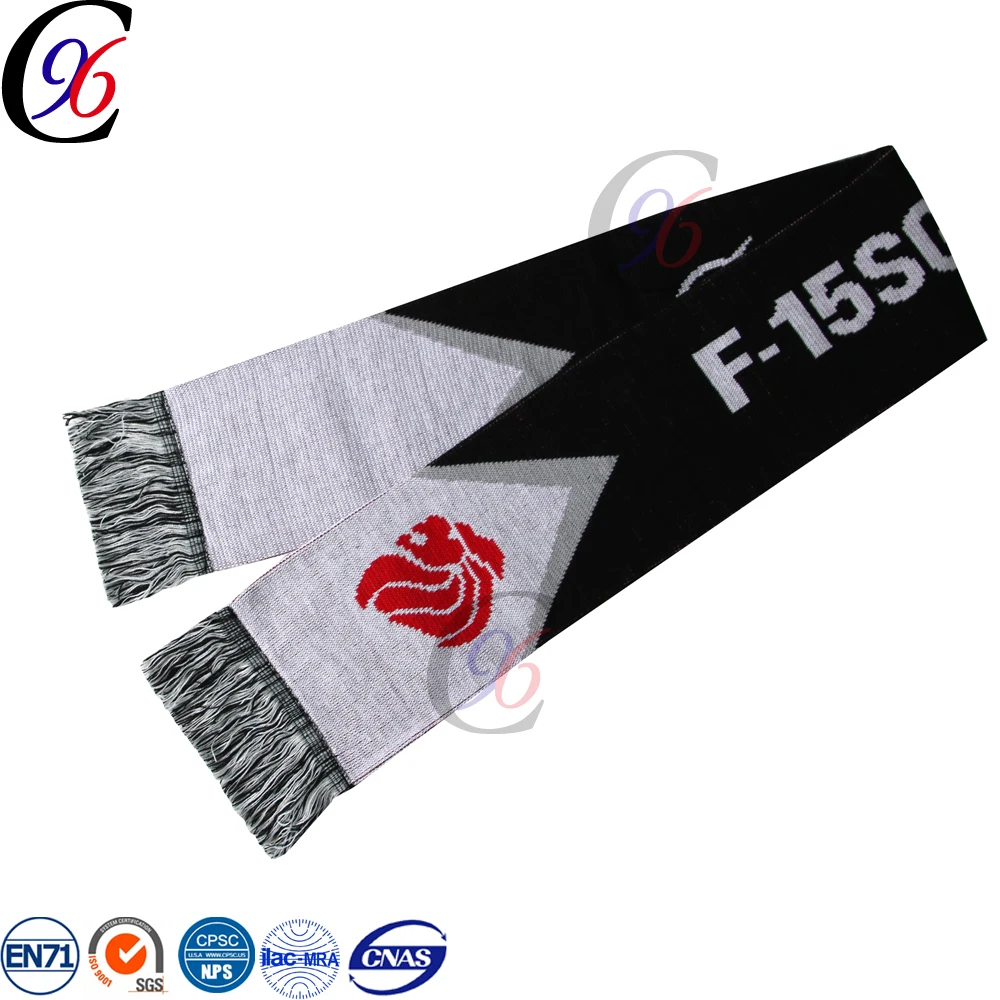 Woven crochet football fan sport scarf