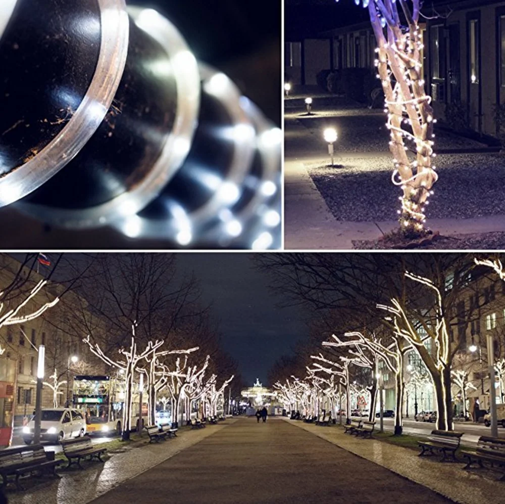 Solar Powered Led Rope Light for Christmas holiday decoration