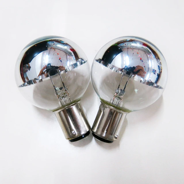G40 24v 25w warm white shadow less surgery nickel brass half silver incandescent light bulb