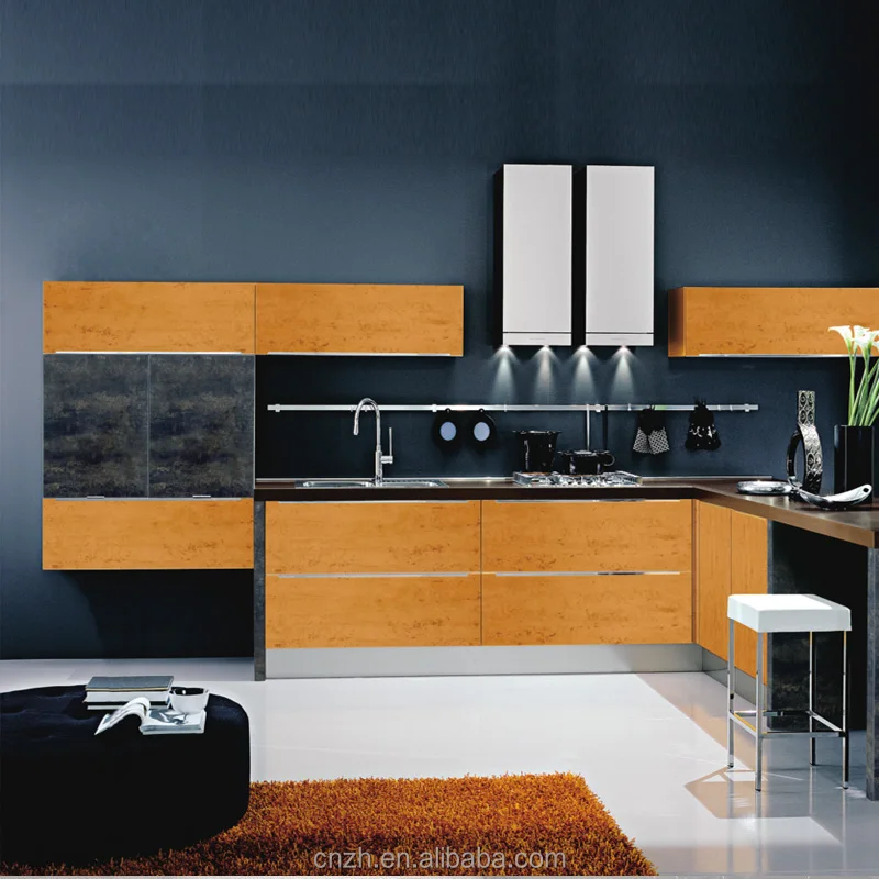 Georgia wholesale mini apartment kitchen cabinet high glossy kitchen pantry cupboard with modern design