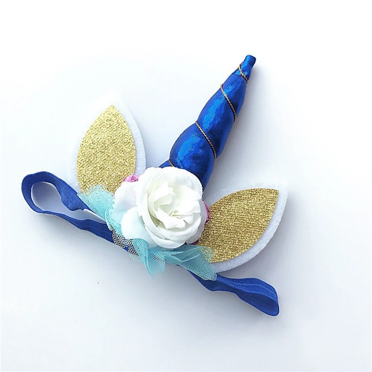 Baby Bow Hair Accessory Car Ear Unicorn Party Custom Elastic Headband