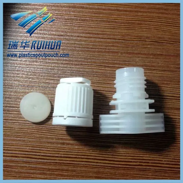 
14mm Cheap pilfer-proof food packaging plastic liquid doypack spout and cap 