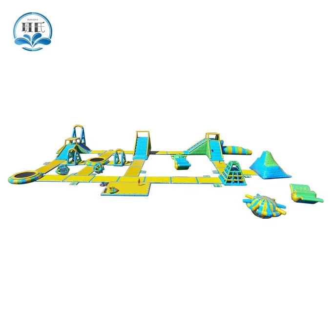 China manufacturer PVC material floating water obstacle course summer games aquapark inflatable water park