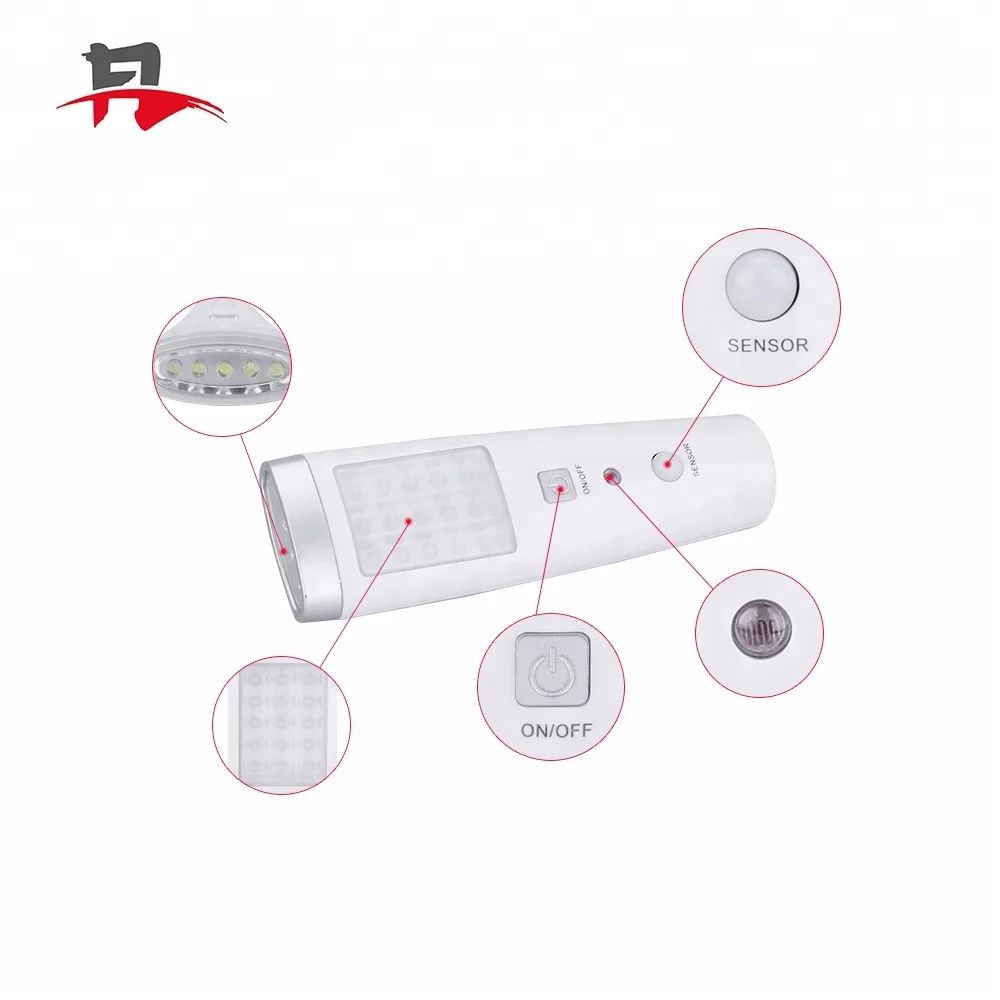 Indoor 15+5 LED Baby Night Light With Flashlight Wireless Charging Rechargeable Motion LED Emergency Sensor Night Lights