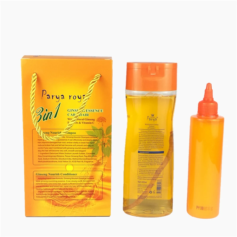 Parya Royal 3in1 with natural ginseng extracts & vitamin C 400ml and 200ml care hair ginseng nourish shampoo and conditioner