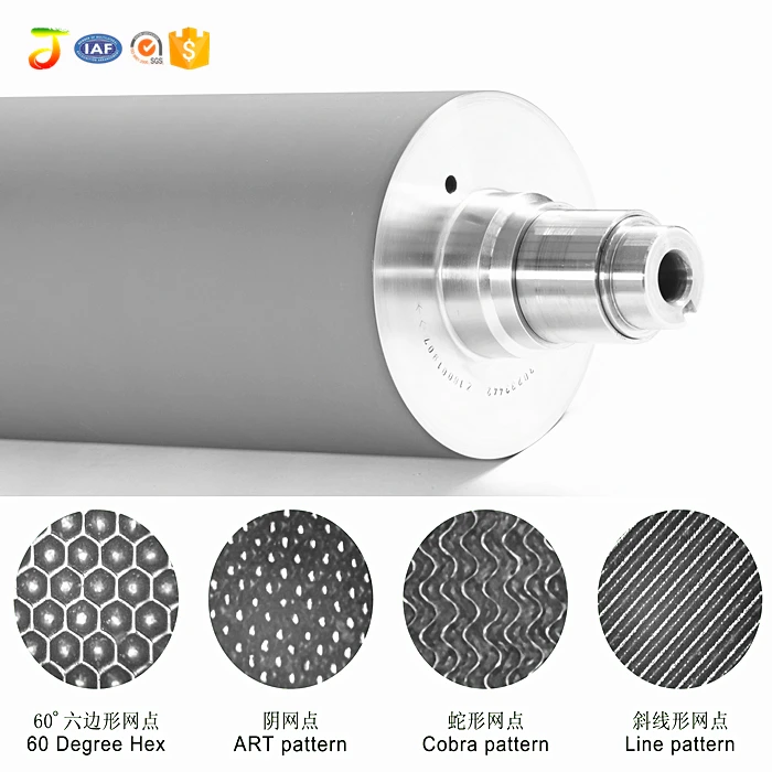 Ceramic anilox roller for offset printing machine