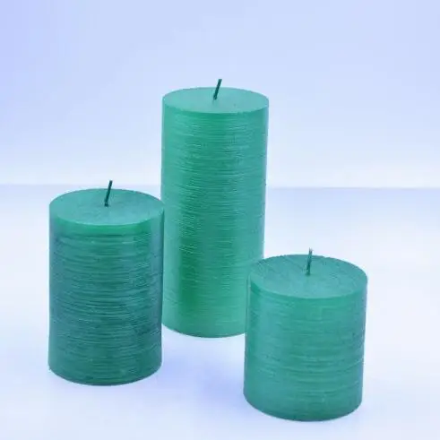 Hand Made Metallic Paraffin Pillar Candle