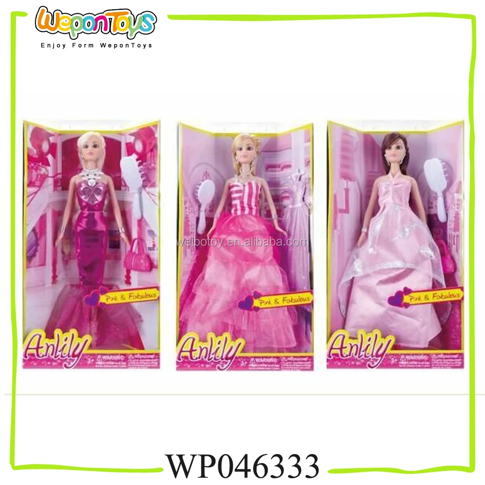 safety dolls with bead toy playing set for girls 6 movable joints doll plastic fashion doll set