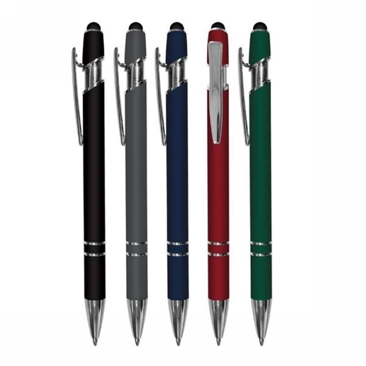 Soft Touch Metal Ball Point Stylus Pen
