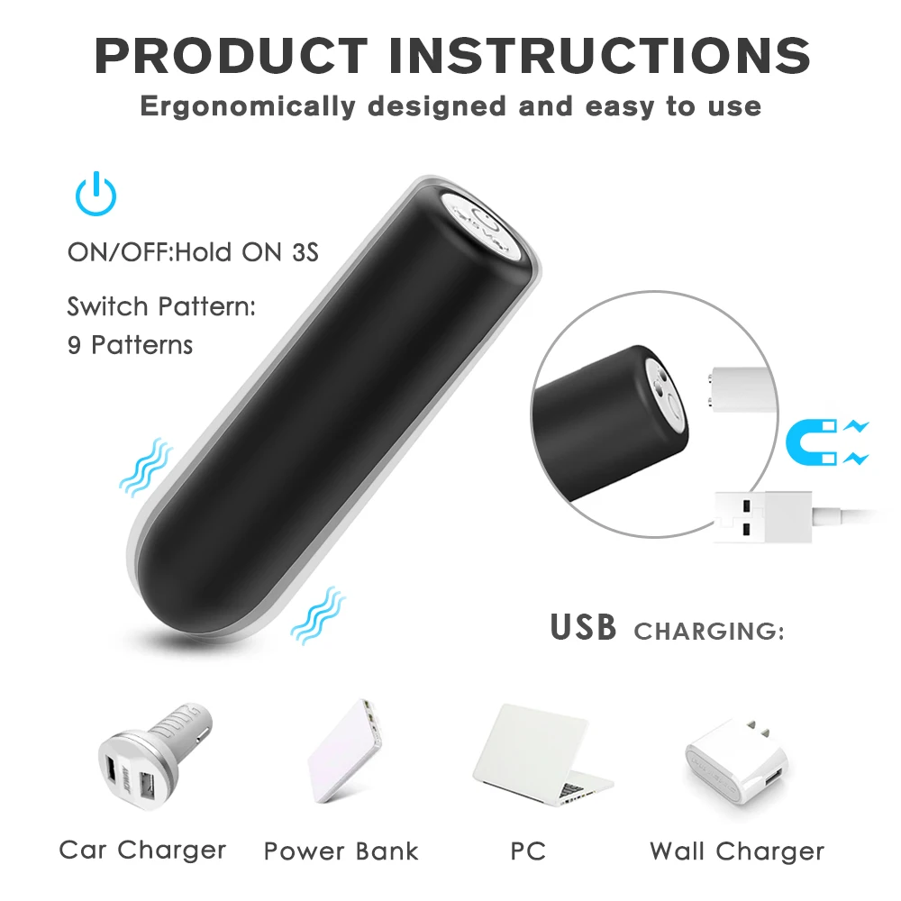 S-HANDE Best Seller Wholesale Magnetic Rechargeable Remote Control Mini Bullet Vibrator G Spot Adult Toy for Female Male