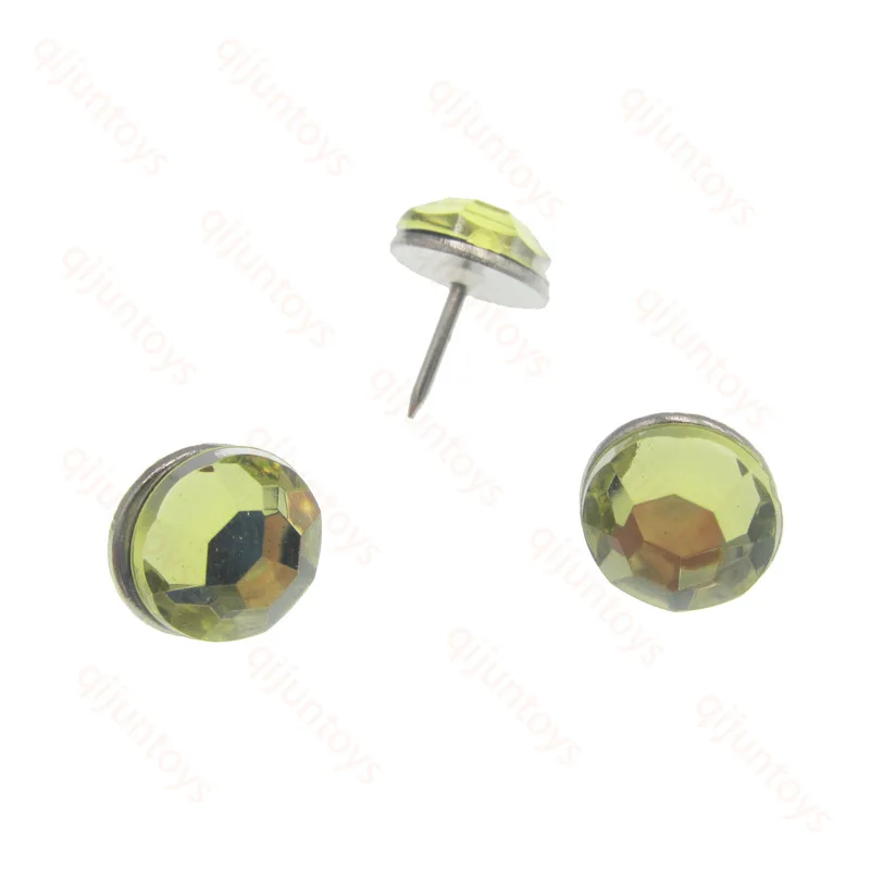 11mm round office acrylic drill creative color push pin,thumb tacks for home,school,office use