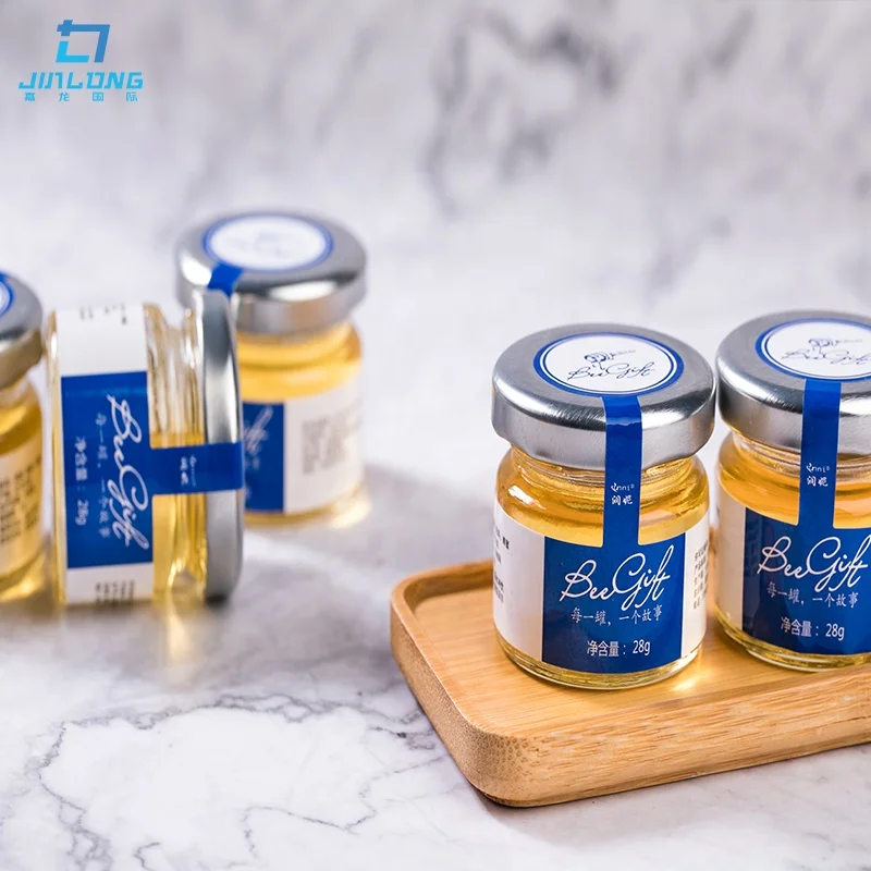 Most popular Unique design mini glass packing pure natural honey for gift