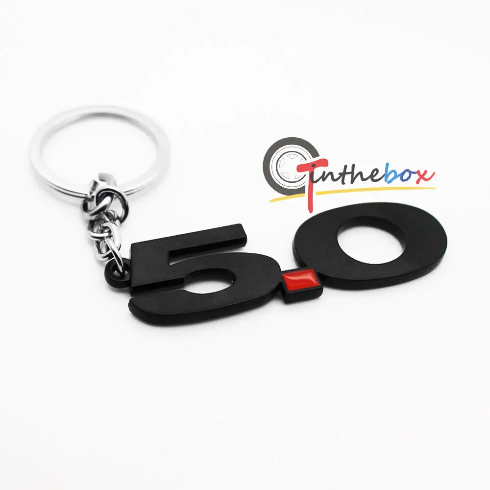 
Black Finish number 5.0 Key Chain Fob Ring Keychain For Ford Mustang GT 500 Cobra 