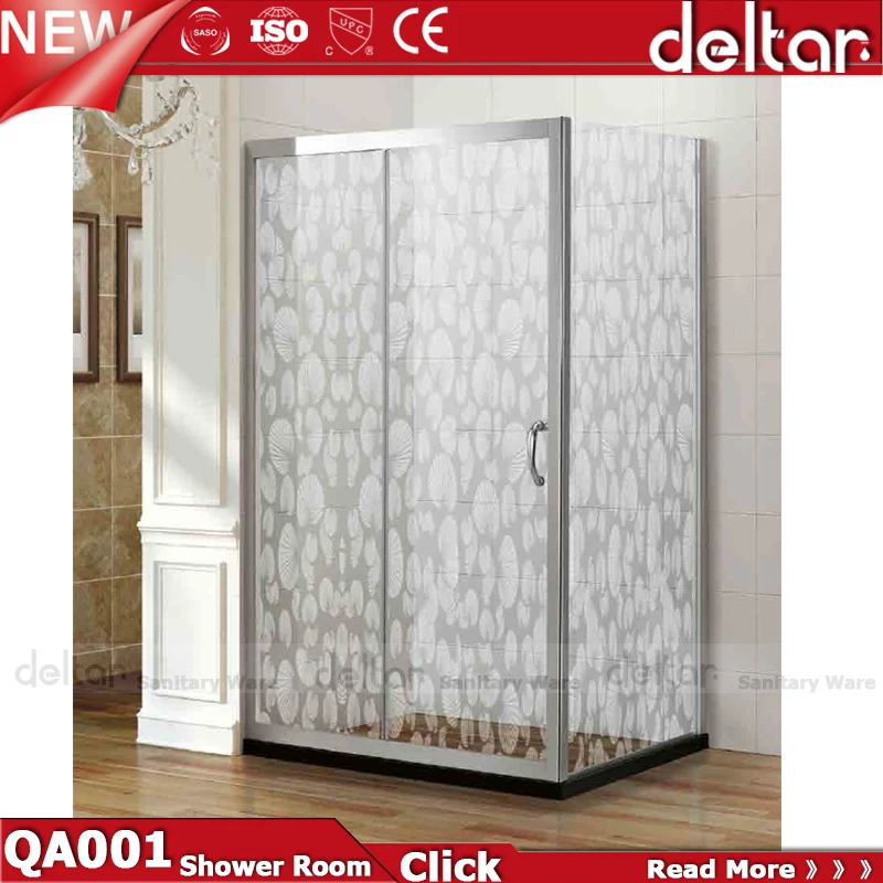 glass shower enclosure shower room shower cabin with pattern explosion-proof film
