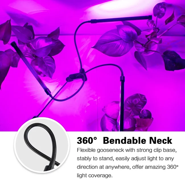 360 градусов гибкая шея 27 Вт таймер 3 головы с регулируемой яркостью Светодиодная лампа для выращивания