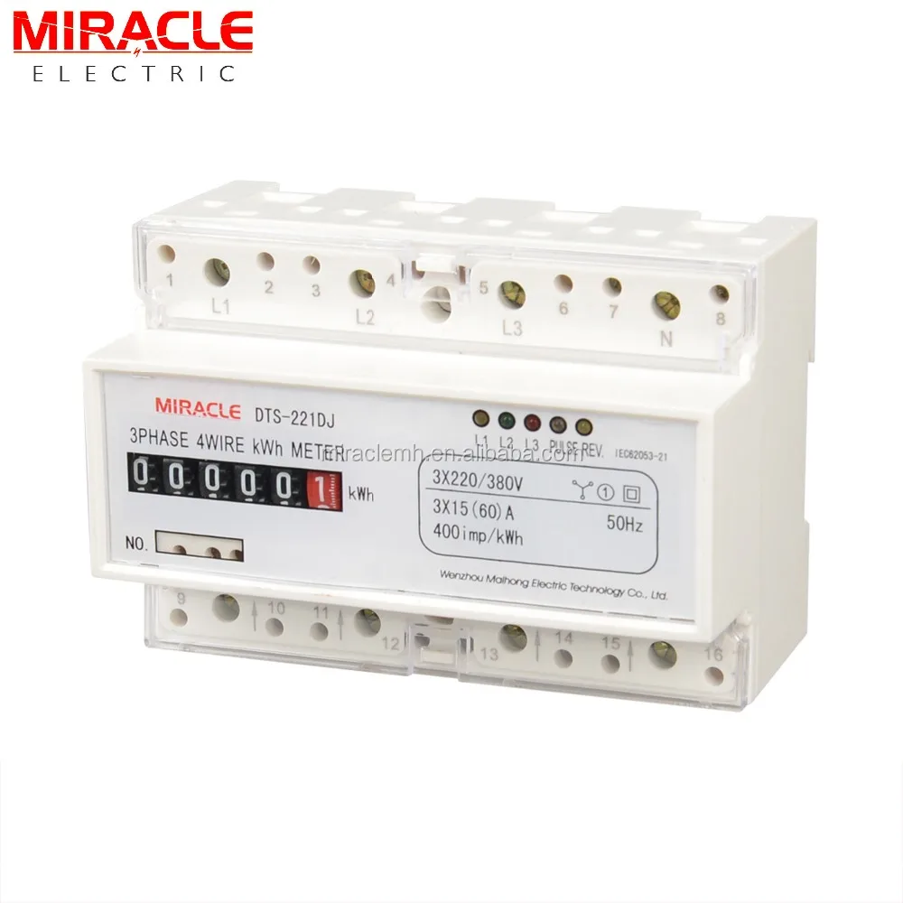 RS485 Modbus RTU DIN Rail измеритель энергии с ЖК-дисплеем