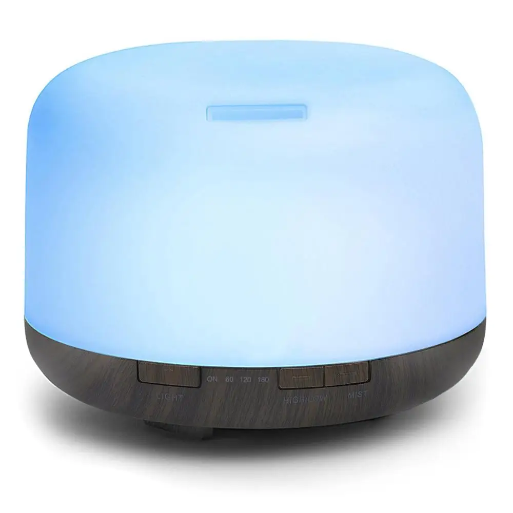 factory wholesale 500ml big capacity electric ultrasonic wood grain oil aroma diffuser