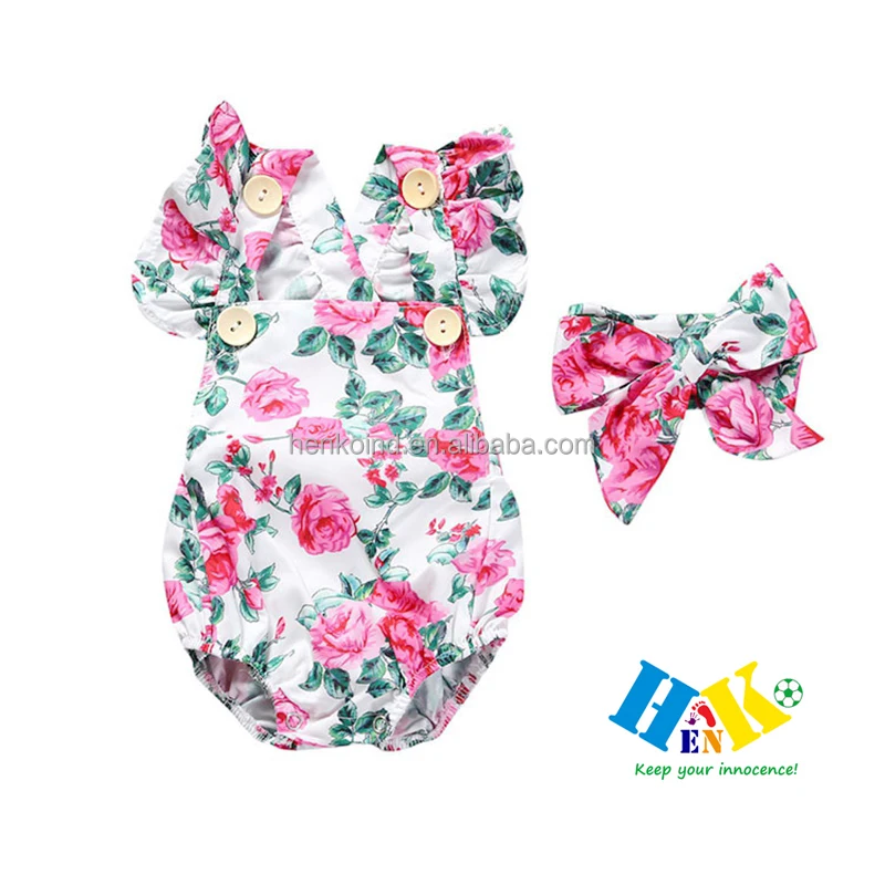 Wholesles Детские Цветочные ползунки для От 0 до 2 лет для девочек