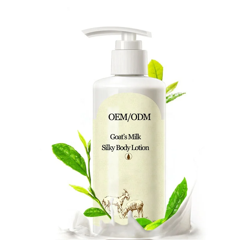 Private label beauty care natural goats milk essence moisturizing silky smooth body lotion
