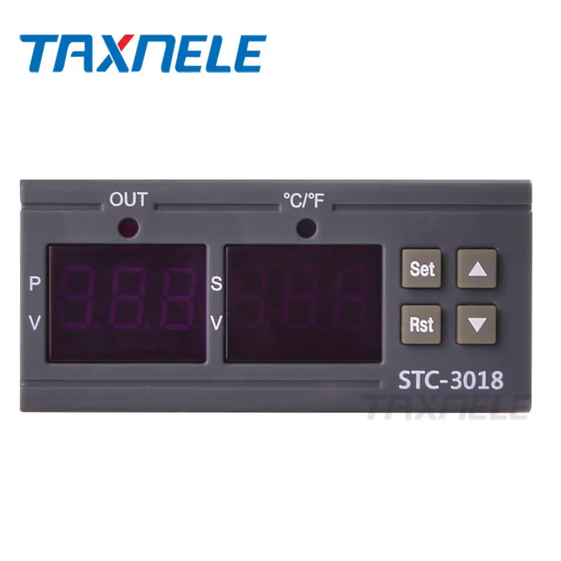 Dual Digital Temperature Controller STC-3018 12V 24V 110-220V Celsius & Fahrenheit Thermoregulator Thermostat Switch